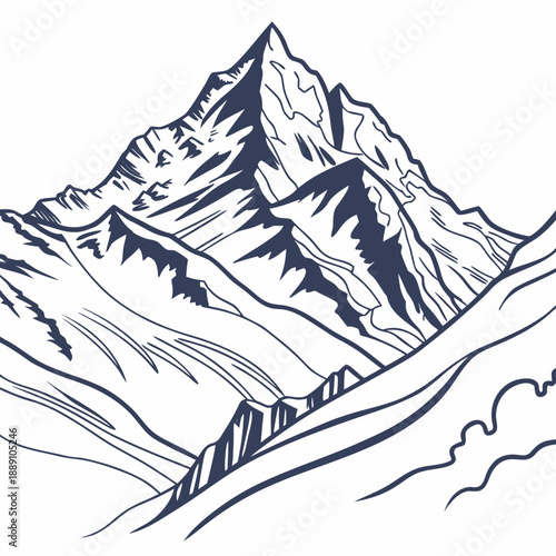 Majestic mountain range