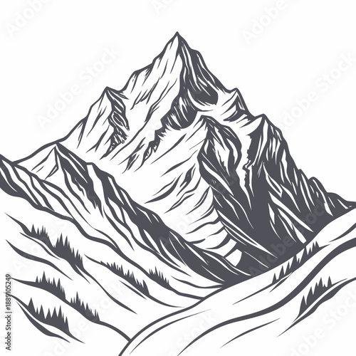 Majestic mountain range