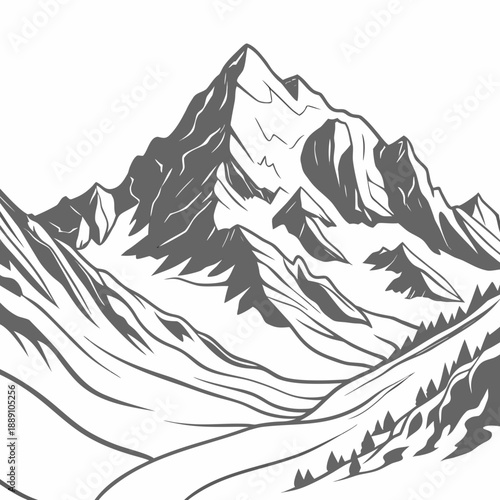 Majestic mountain range