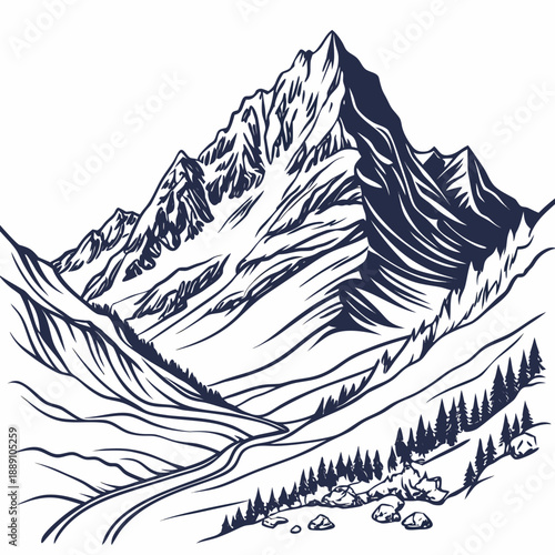 Majestic mountain range