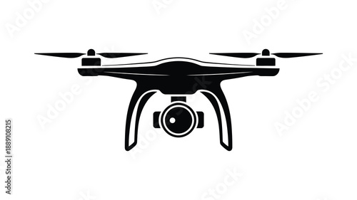 Modern drone with camera illustration