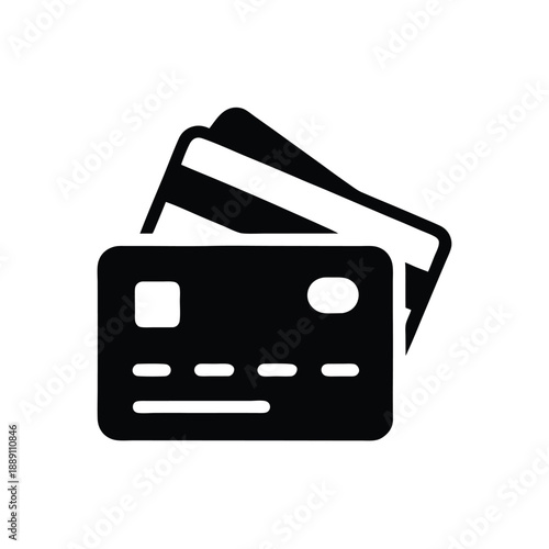 Black payment card icon shows a chip and magnetic stripe for purchases