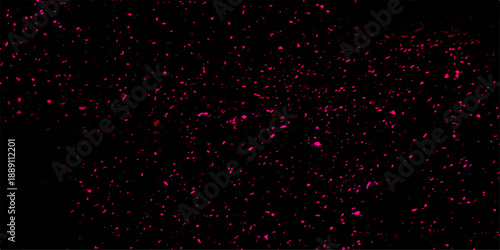 The texture of white snow during a snowfall with various randomized snowflakes, abstract stone granite black white background. Abstract Red Glitter Explosion on Black Background. 