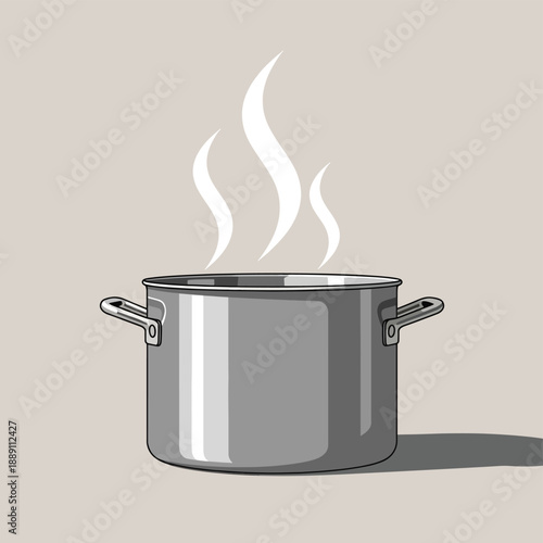 Steaming Metal Pot