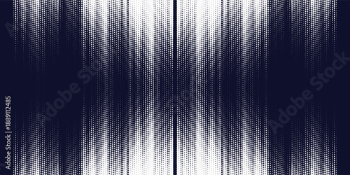 Seamless geometric pattern. Modern ornament with navy blue dotted elements. Geometric abstract pattern