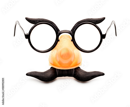 Faschingsbrille mit Nase und Schnurrbart
