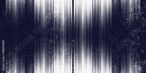 Seamless geometric pattern. Modern ornament with navy blue dotted elements. Geometric abstract pattern