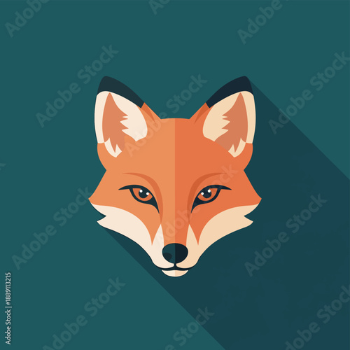 Cunning Fox Head Illustration