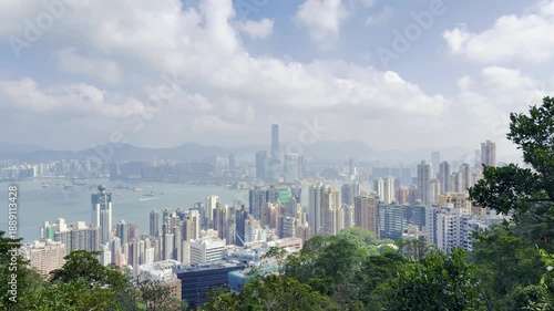 View of the Kowloon district from Hong Kong Island.
