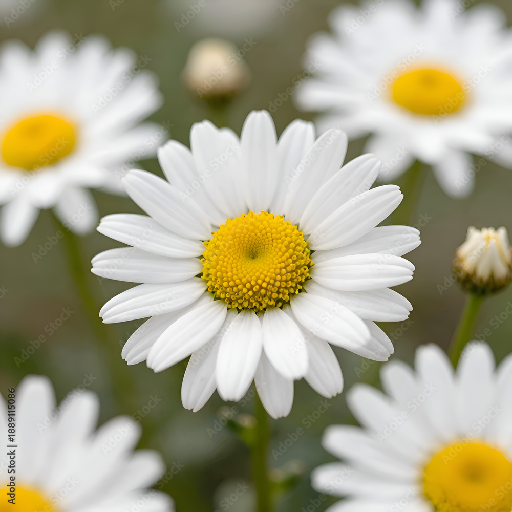 Fototapeta premium daisies on a white background