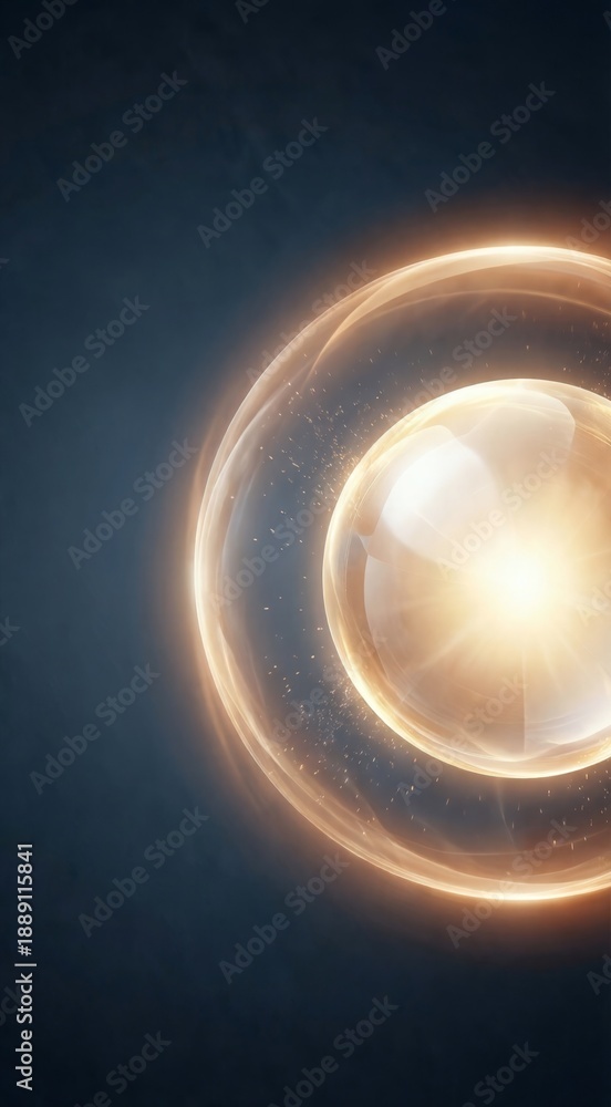 Obraz premium Luminous Sphere with Protective Glow for Security Concept