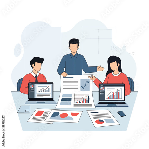 Team Analyzing Business Data