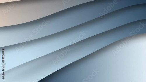 Abstract Blue Wavy Lines Background Motion.