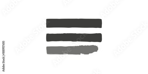 Three horizontal gray rectangles stacked on a black background