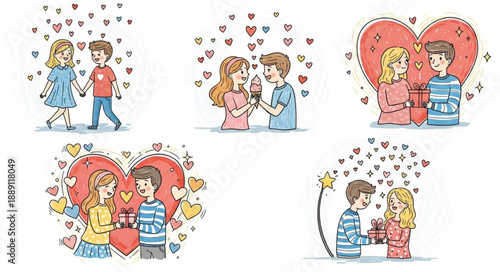 Couple Holding Hands Romantic Valentines Day Celebration.