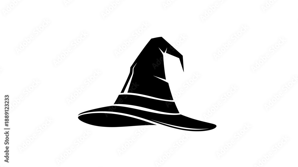 Fototapeta premium Witch Hat Shadow Silhouette Design