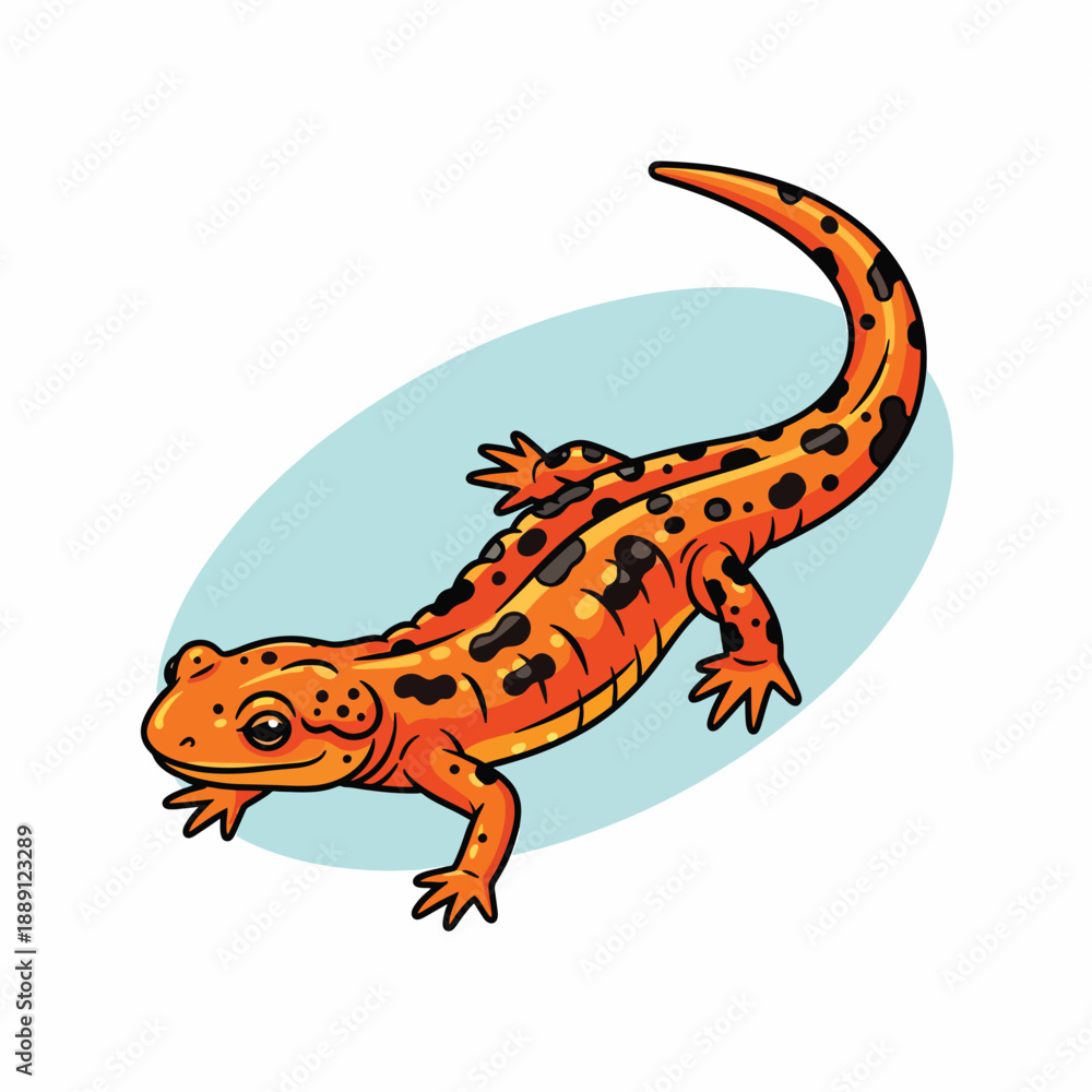 Obraz premium Orange Spotted Salamander
