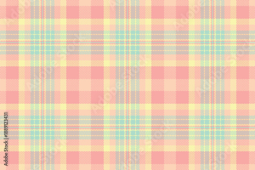 Autumn check plaid vector, pure seamless tartan background. Online texture pattern textile fabric in light and red colors.