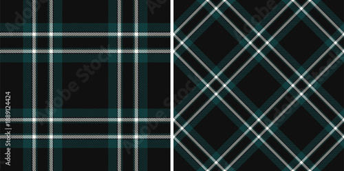 Textile texture background of seamless fabric vector with a check pattern plaid tartan. Set in novelty colors for luxury bedding sets.
