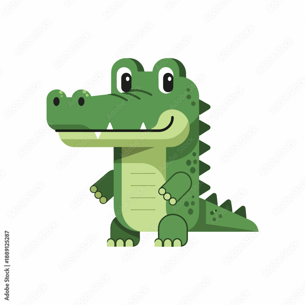 Fototapeta premium Cartoon Crocodile Character