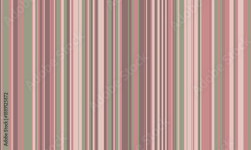 Elegant vertical stripes in muted pinks, greens, and browns create a sophisticated, calming backdrop.
