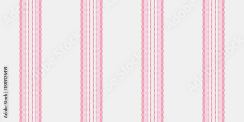 Fix vertical stripe lines, 20s textile pattern background. Oashionable texture vector seamless fabric in white and red colors.