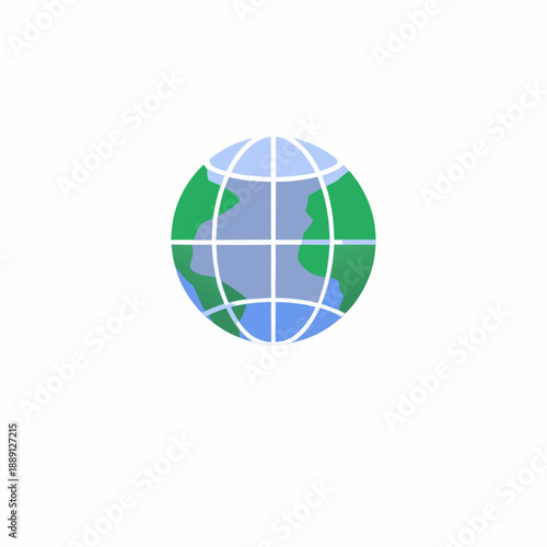 A stylized depiction of earth showing landmasses and oceans