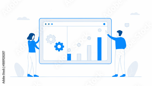 Team collaboration on data analysis using a large digital display