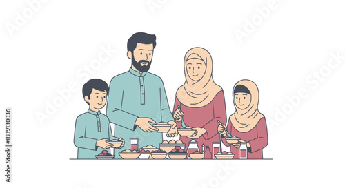 Happy Family Gathering Together Enjoying Delicious Meal Food Celebration Togetherness Sharing Meal Traditional Clothing Gathering Outdoors Healthy