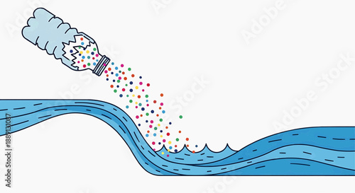 Pollution pouring into the ocean from a pipe, illustrating environmental issues and water contamination from an aerial viewpoint