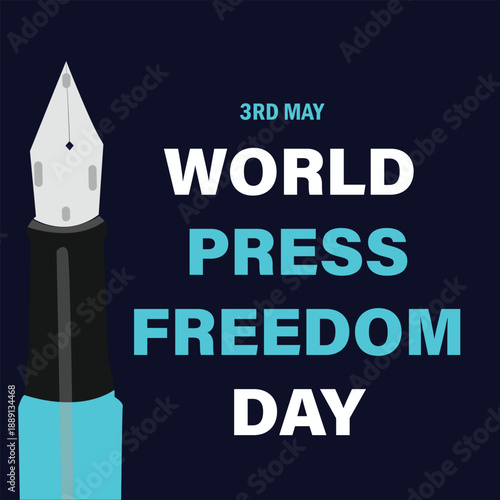 World press freedom day vector poster design.