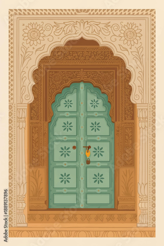 Rajasthan palace old door