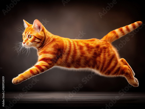 Cat running fast