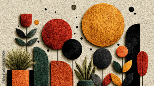 Phone background with modern abstract patterns