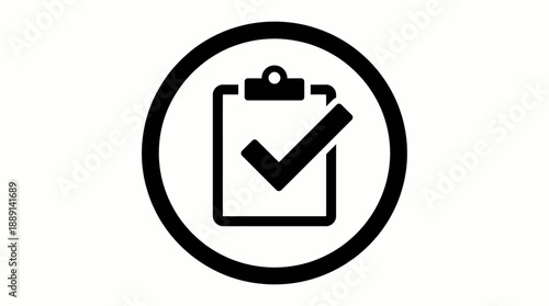 Checklist icon with clipboard and checkmark in circle