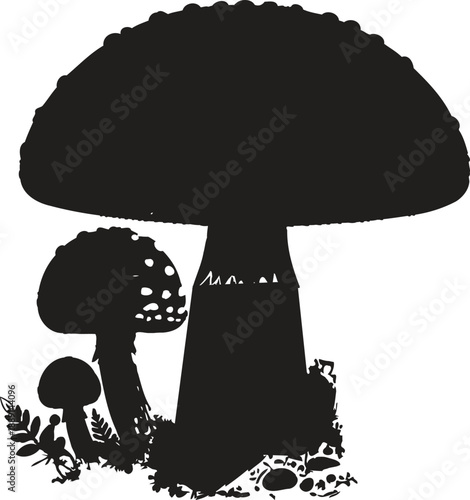 Mushroom Silhouette illustration