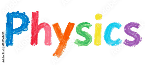 crayon drawing of colourful Physics header