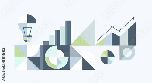 Abstract design showing data, ideas, and growth, vital for Sustainable Focus & Healthy Work Performance to achieve business success and improvement