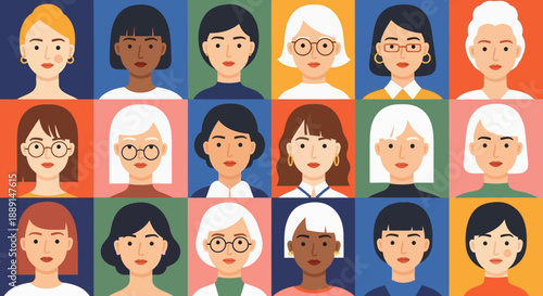 Diverse group of people faces displayed in a grid pattern, showcasing various ages and ethnicities.