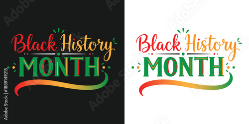 Creative Black History Month Typography Design in African Colors
