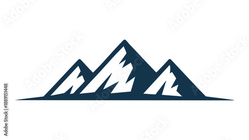Minimalist mountain range vector illustration