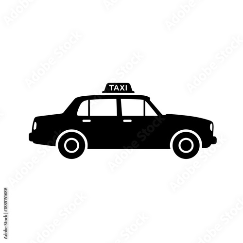 taxi cab isolated on white