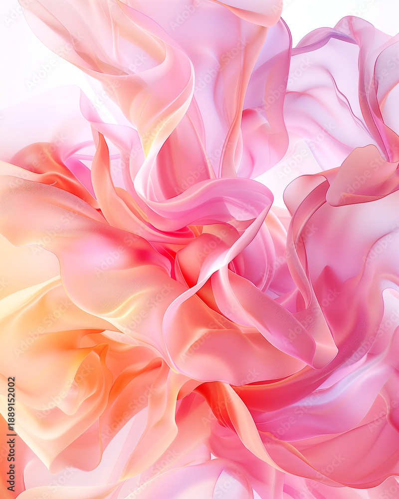 Obraz premium Abstract Pink Flowing Fabric Background