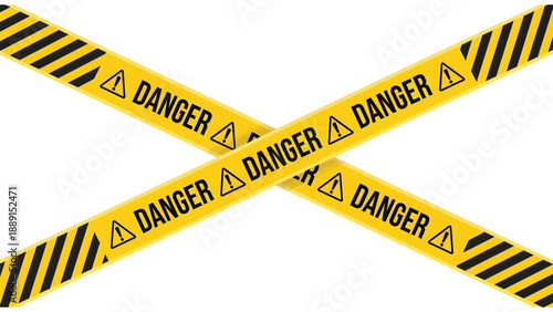 Danger Warning Tape Strips Vector Illustration...eps