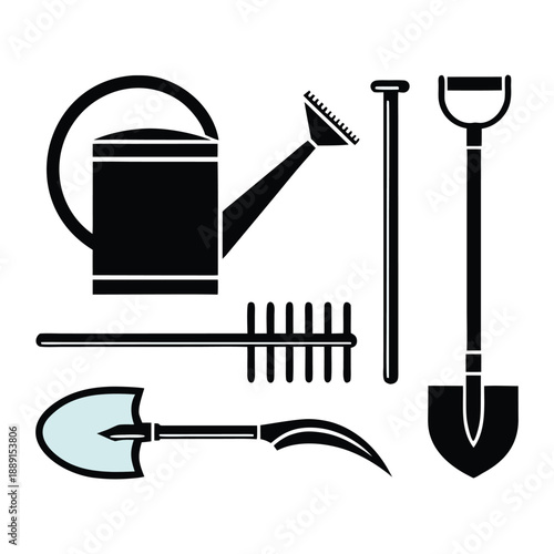 Essential gardening tools collection for home and professional use