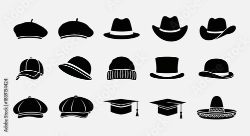 Black Silhouette Vector Set of Wine Bottles, Decanters, and Glasses