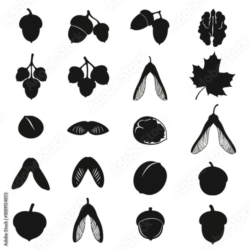 Black Silhouette Vector Set of Wine Bottles, Decanters, and Glasses