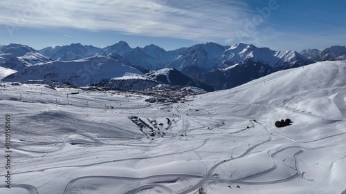 Winter Landscape in Alpe d’Huez