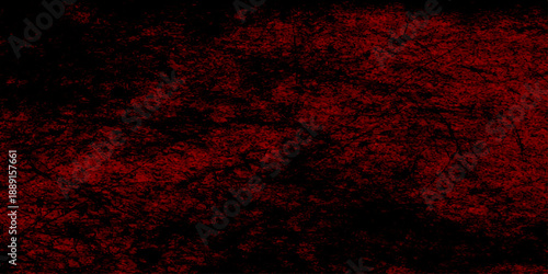 A dark red abstract background features a grungy textured pattern with vintage paint drips and an aged paper design that evokes a moody horror aesthetic for an artistic wall backdrop