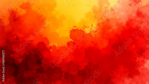 Abstract red and yellow background with a grunge texture of orange fire flames and smoke patterns creating a dark inferno of heat and energy